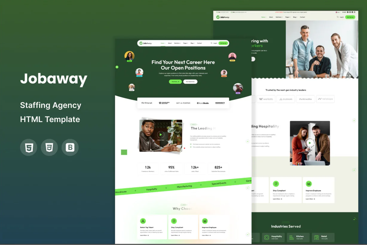 Jobaway - Staffing Agency HTML Template