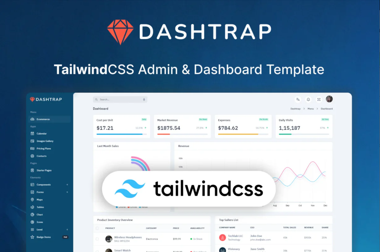 Dashtrap - Tailwind Admin Layout UI Kit Template