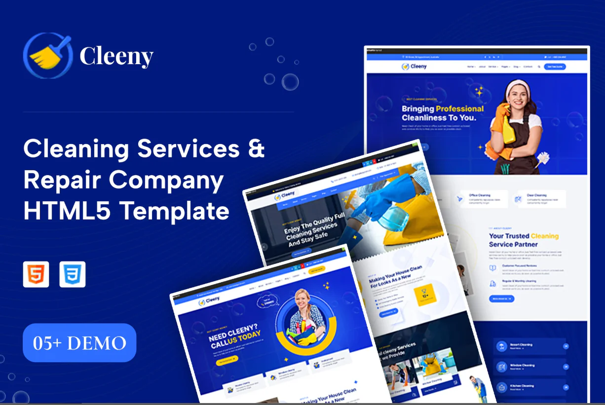 Cleeny  -Cleaning Services & Repair Company HTML5 Template