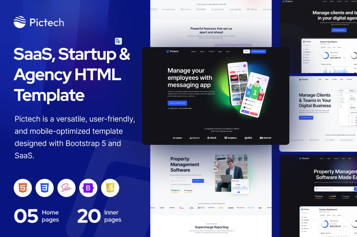 PicTech – Creative SaaS & Startup HTML5 Template