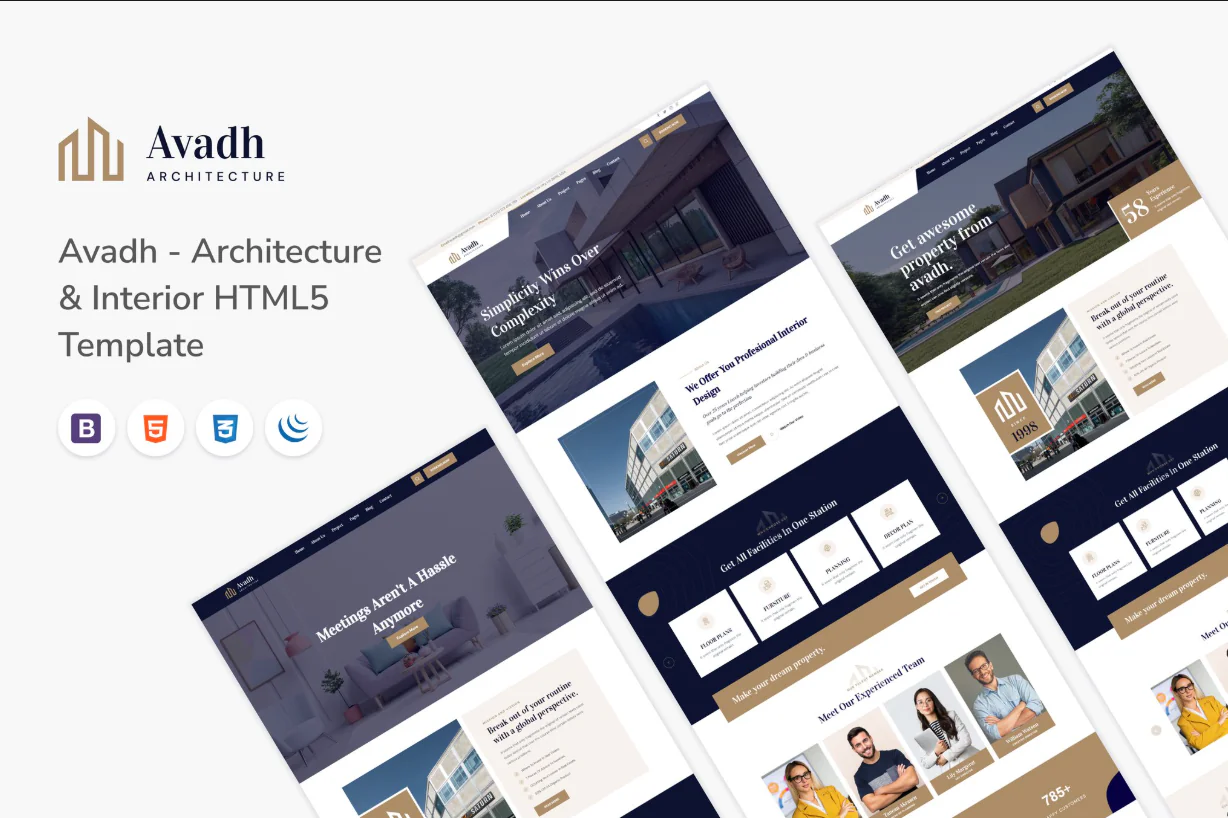 Avadh - Architecture & Interior HTML5 Template