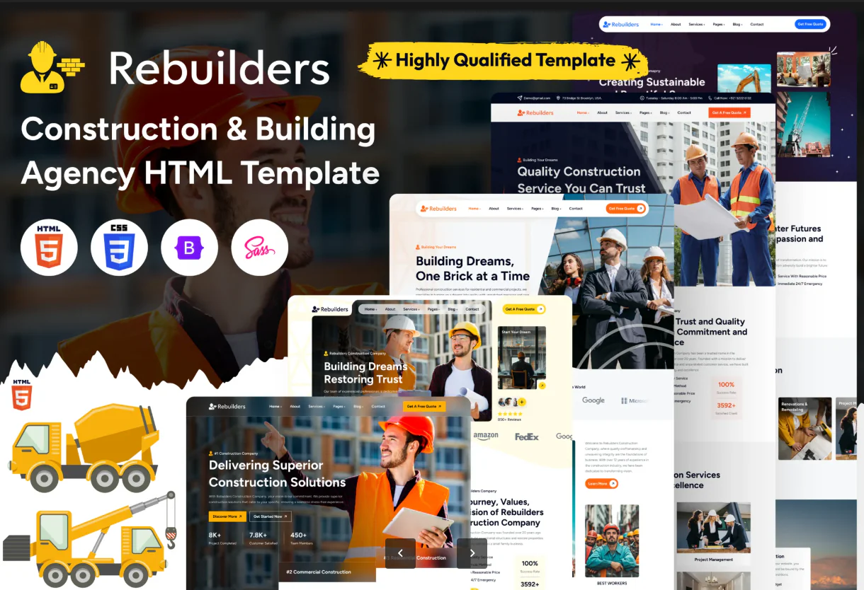 Construction & Building Agency HTML Template